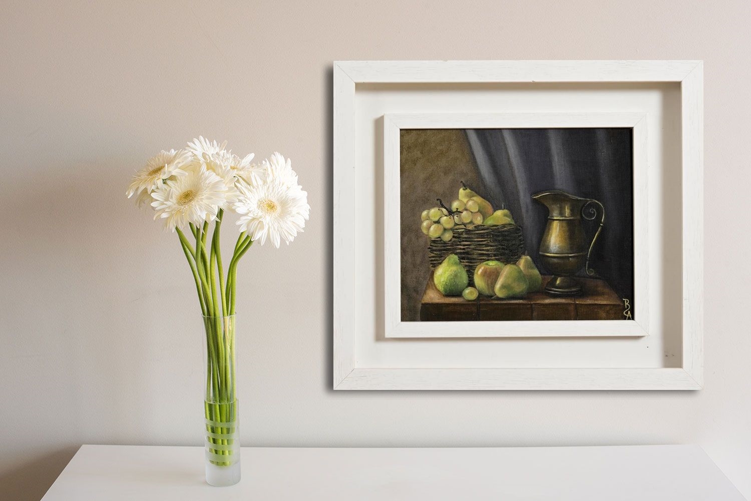 Artwork by Bernard Allison, Still Life on Tabletop, Made of oil on canvas board