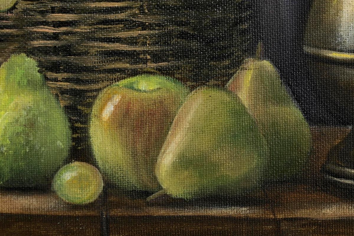 Artwork by Bernard Allison, Still Life on Tabletop, Made of oil on canvas board