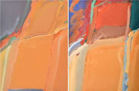 2 James Byrd Abstract Gouache Paintings by James Byrd, 1979