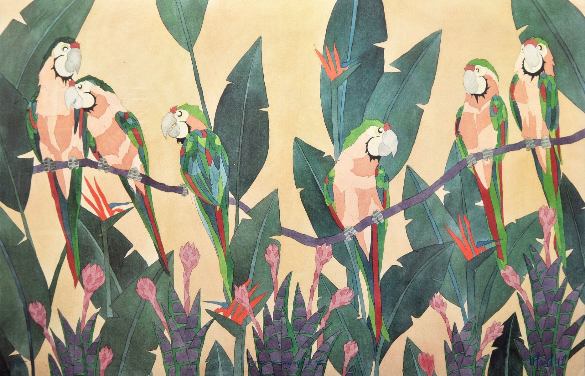 Dan Goad | Daniel Goad BIRDS OF PARADISE Serigraph (1992) | MutualArt