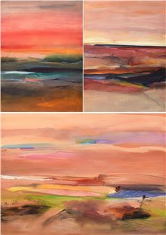 3 Marlene Lenker Landscape Paintings - Marlene Lenker
