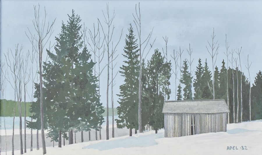 Artwork by Bertil Apelgren, Sweden. Signerad Apel, Made of Oil on canvas