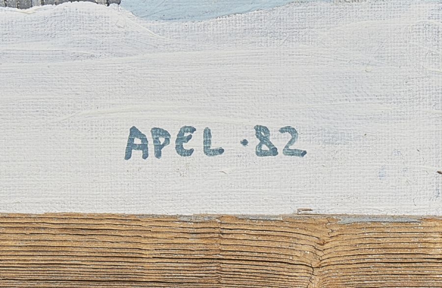Artwork by Bertil Apelgren, Sweden. Signerad Apel, Made of Oil on canvas