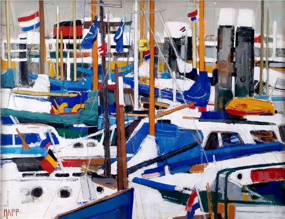 Ginette Rapp | Bateaux au port | MutualArt