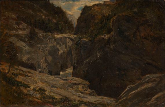 Le pont du Diable by Eugène Etienne Sordet, 1873