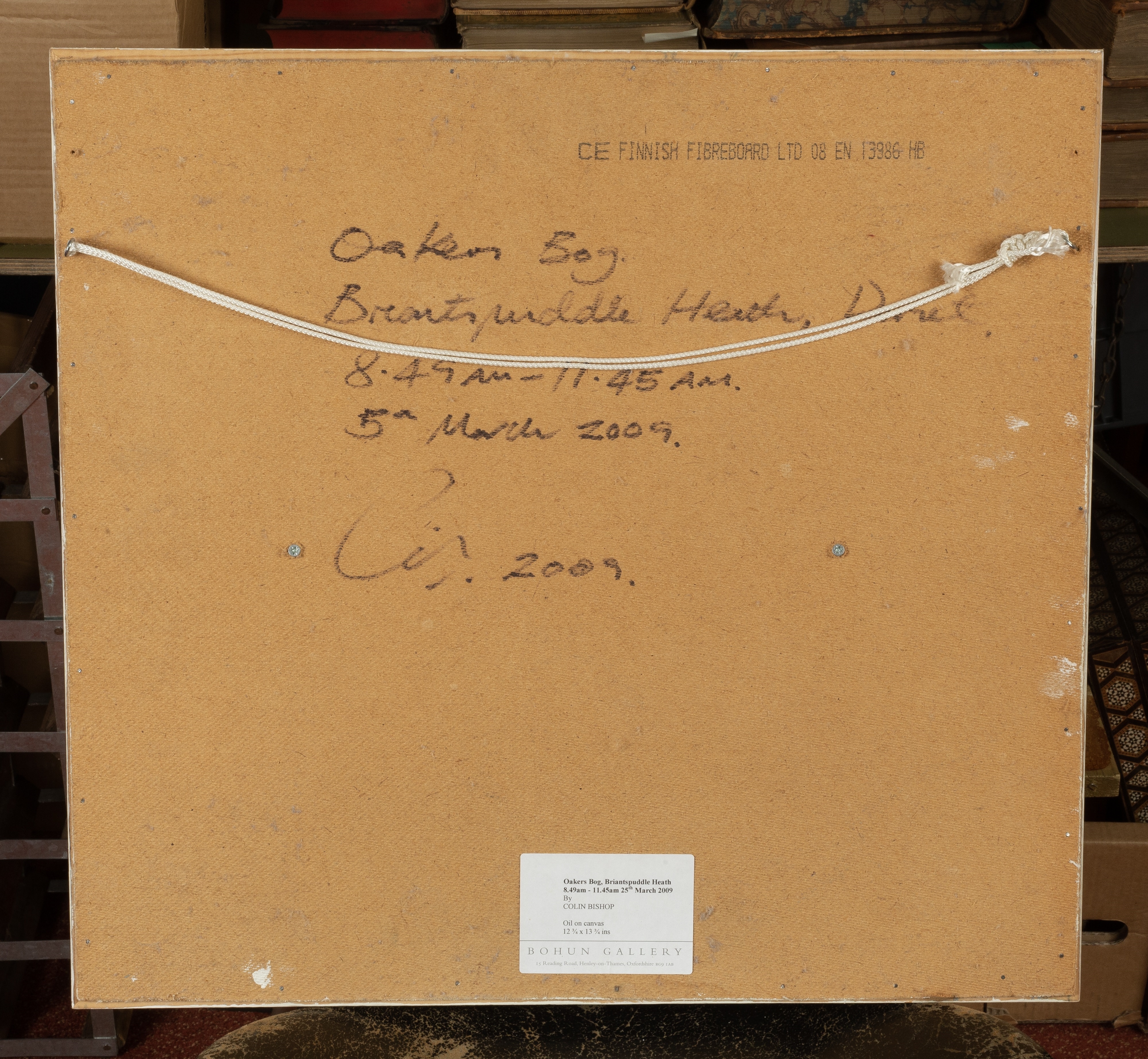 Artwork by Colin Bishop, Oaken Bog, Barnstable Heath, Devon, 2009, Made of oil on canvas