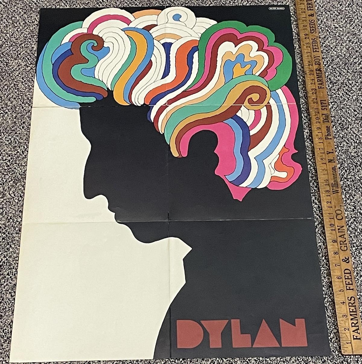 Artwork by Milton Glaser, Vintage 1960's Original Bob Dylan Psychedelic Design Art Poster by Milton Glaser, Made of Poster