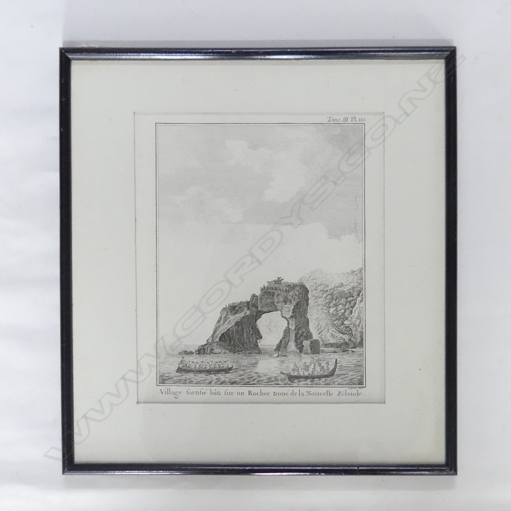 Artwork by John James Barralet, VIEW OF ARCHED ROCK TOLAGA BAY, Made of COPPERPLATE ENGRAVING