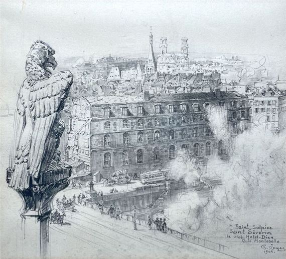 Saint-Sulpice by Charles Jouas, dated 1906