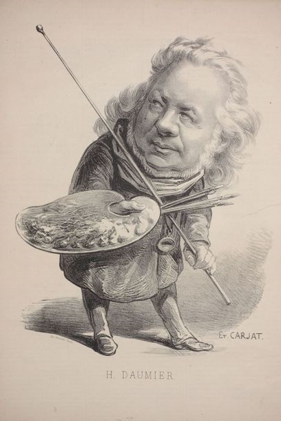 Lithographie Originale Honoré Daumier « Actualités » 1852 - Moines De Paris