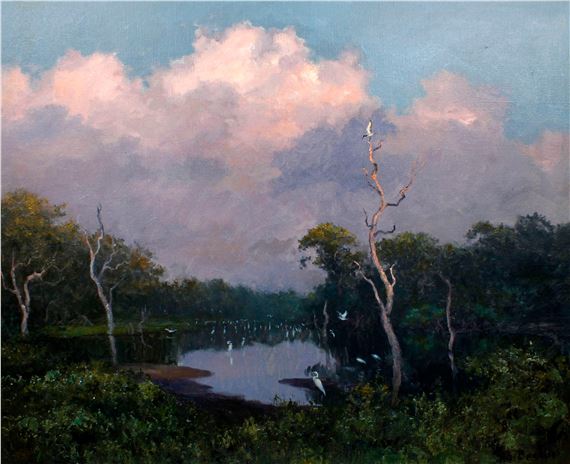 Albert Ernest Backus | A.E. BACKUS FLORIDA ARTIST MANGROVES OF SURFSIDE ...