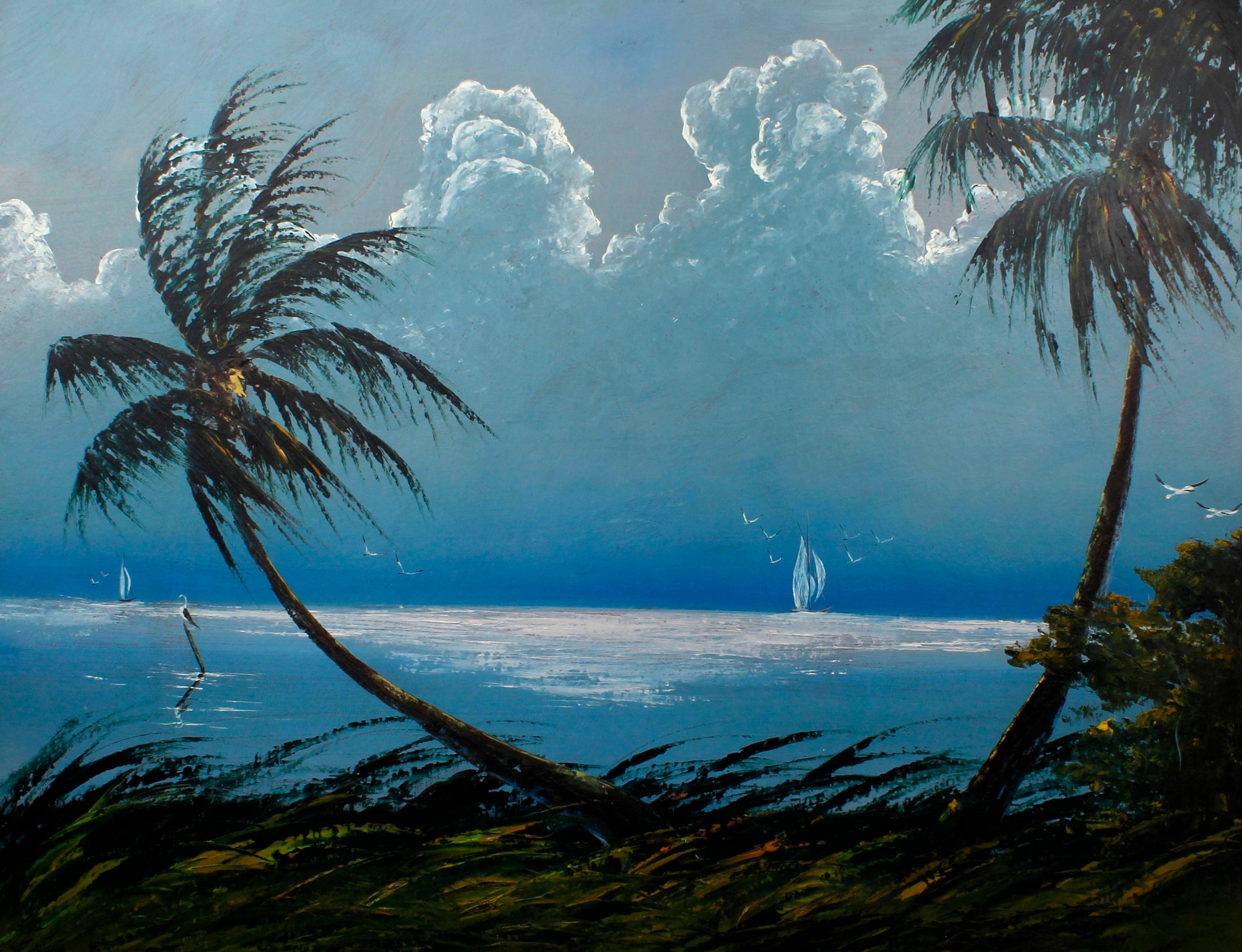 Isaac Knight | ISAAC KNIGHT FLORIDA HIGHWAYMEN TWIN PALM SAIL | MutualArt