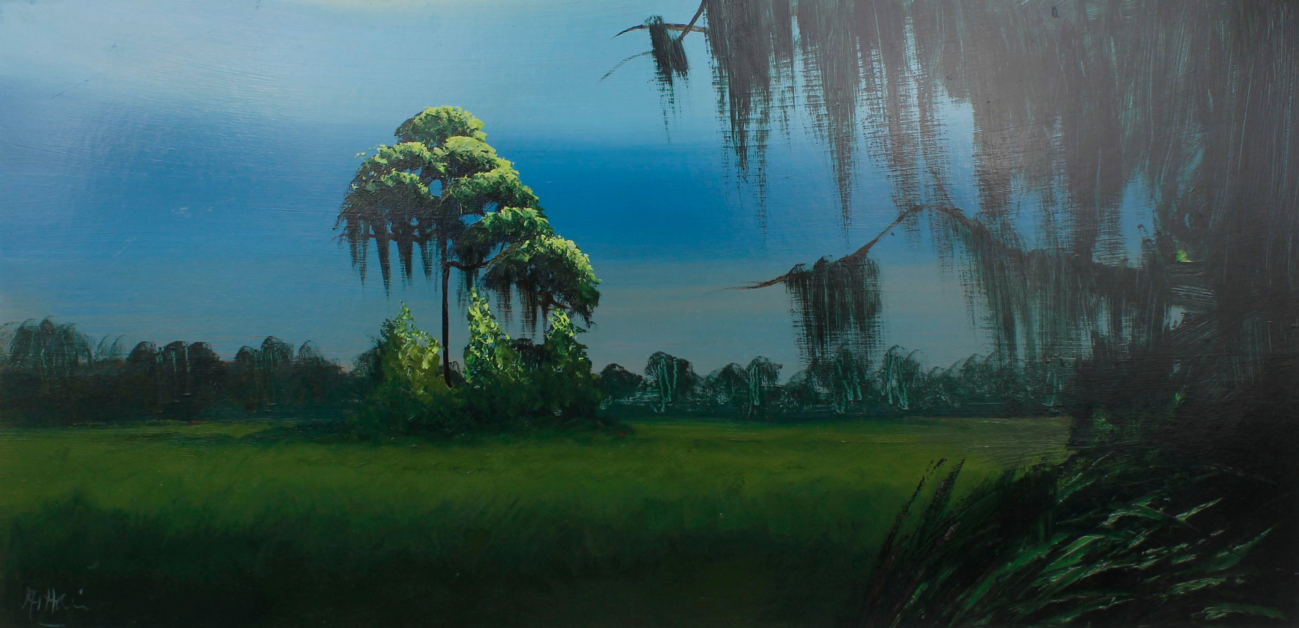 Artwork by Alfred Hair, ALFRED HAIR FLORIDA HIGHWAYMEN TRANQUIL WETLANDS, Made of Painting