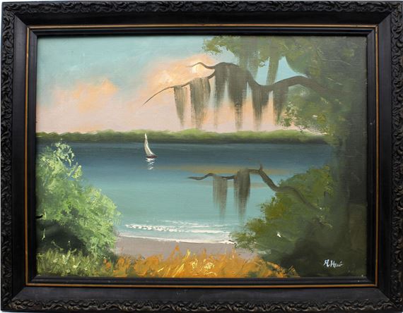 ALFRED HAIR FLORIDA HIGHWAYMEN IMPORTANT WORK 1960 by Alfred Hair