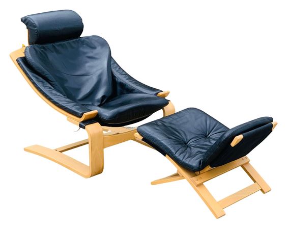 AKE FRIBYTTER FOR NELO ROSEWOOD LOUNGE CHAIR & OTTOMAN by Ake Fribyter