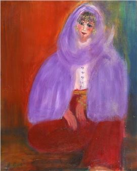 Femme au voile violet - Laure Souid