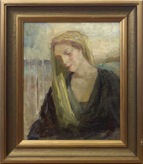 Women portrait by Miķelis Rozentāls, First half of 20th century