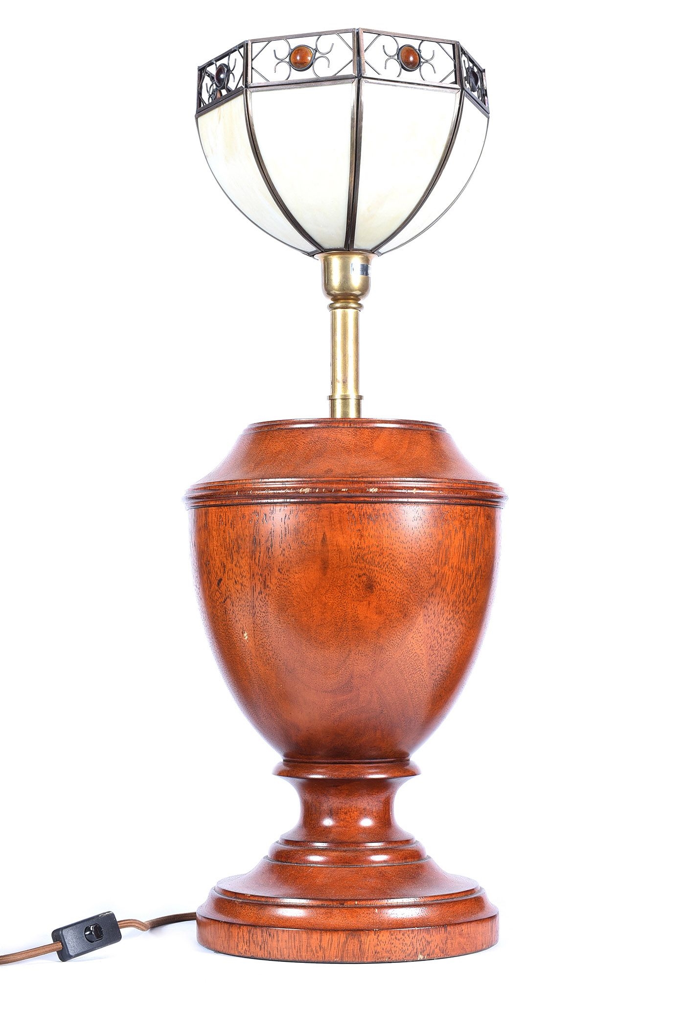 Ralph Lauren PAIR OF WALNUT RALPH LAUREN TABLE LAMPS & SHADES