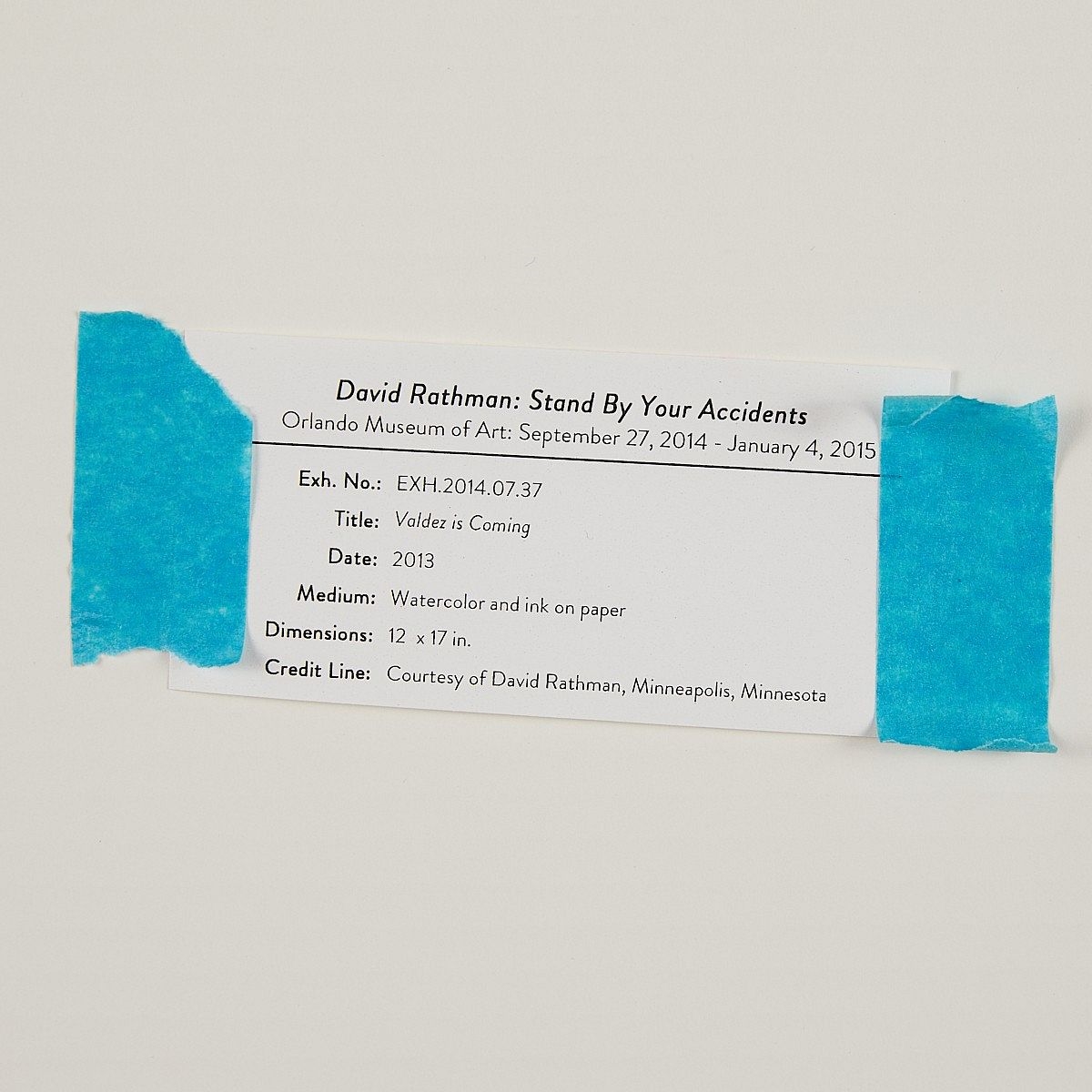 David Rathman | Valdez is coming (2013) | MutualArt