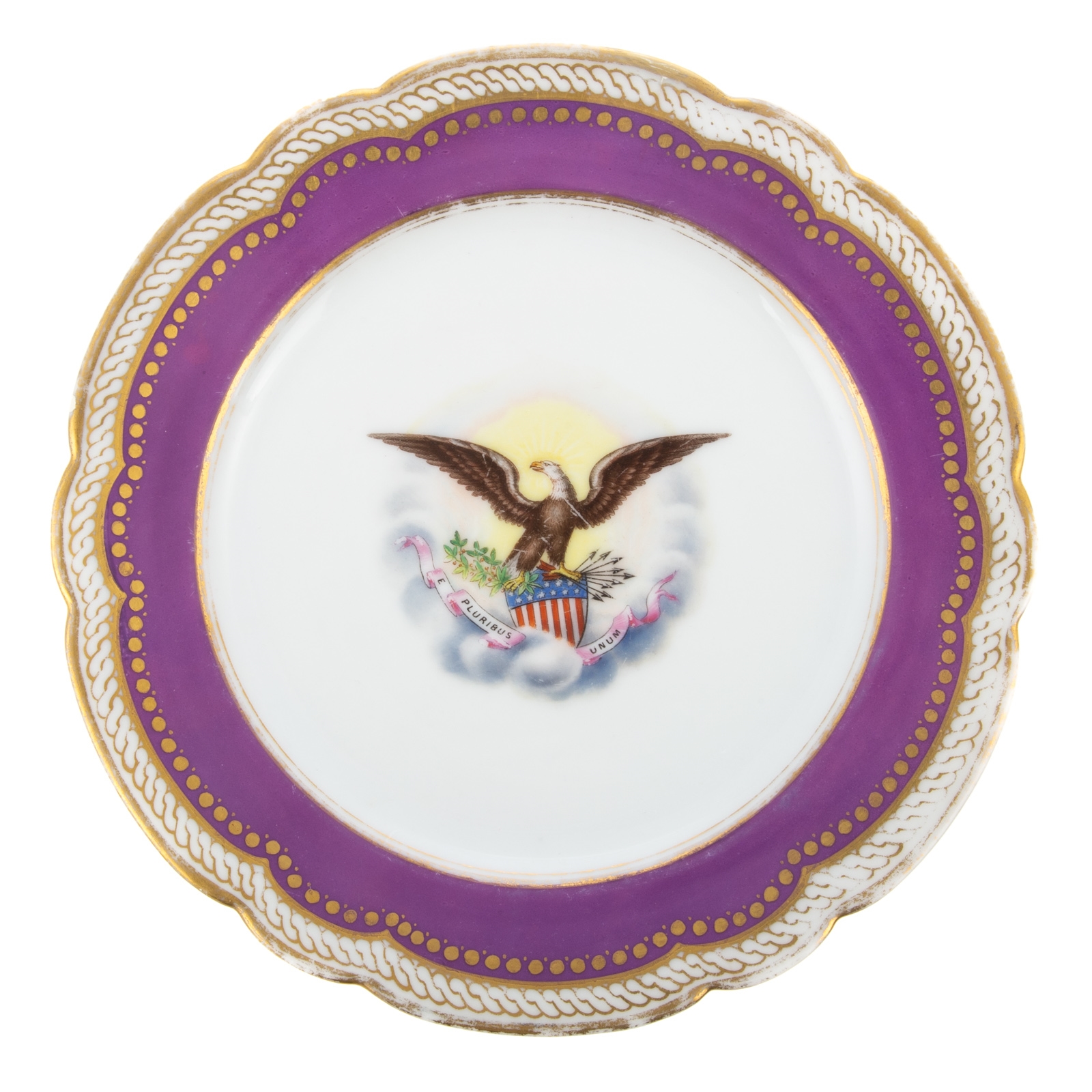 Artwork by Edward Lycett, Important Lincoln White House Service Plate, Made of gold