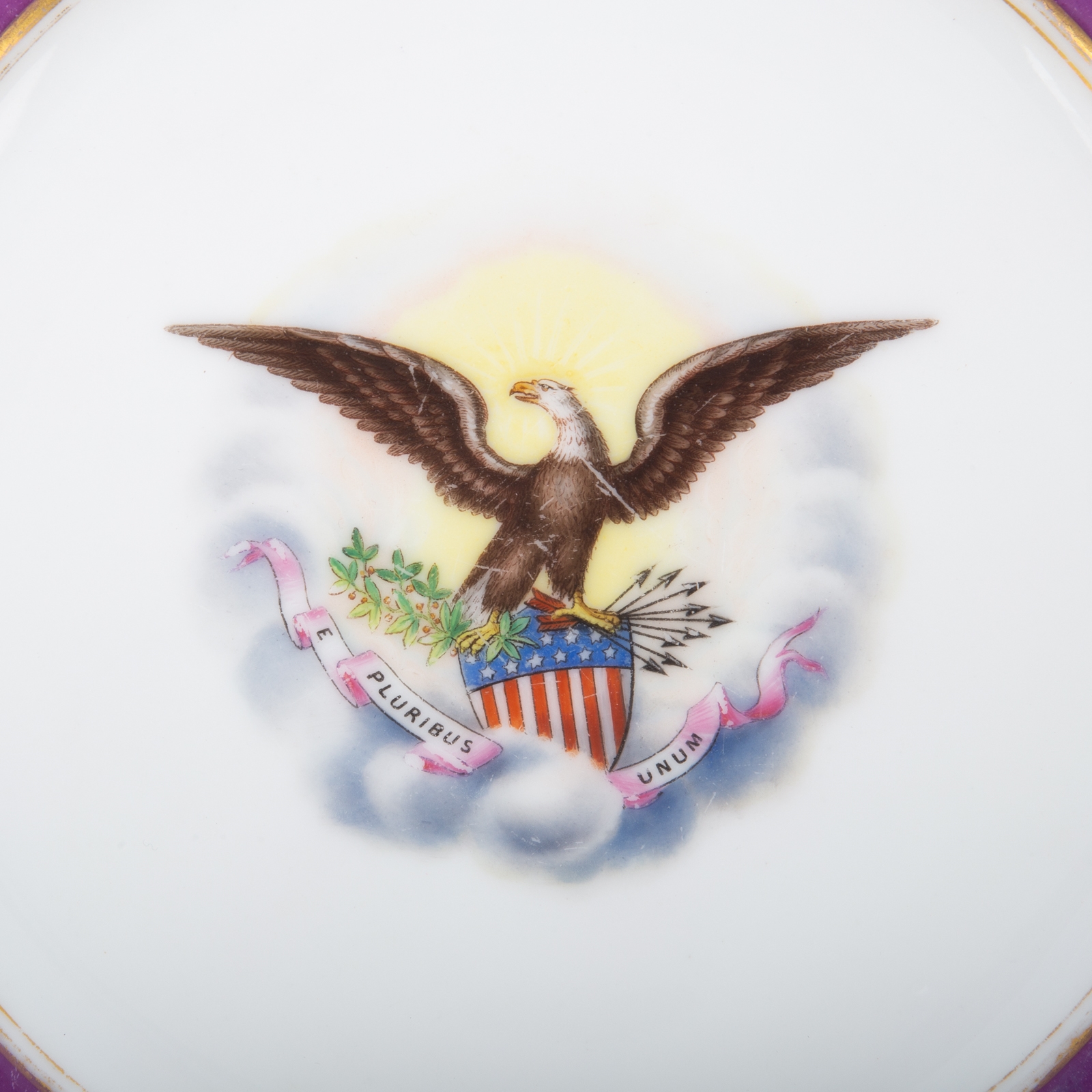 Artwork by Edward Lycett, Important Lincoln White House Service Plate, Made of gold