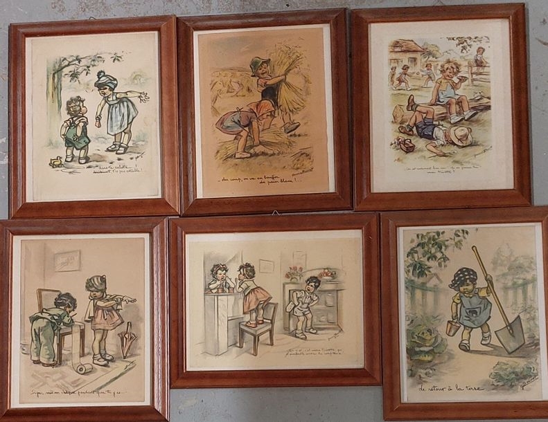 Germaine Bouret Germaine BOURET Set of 6 prints 21 x 15 cm MutualArt