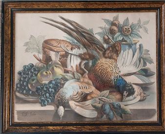 Still life  Napoleon III style 53 x 69 cm - François - Frédéric Grobon