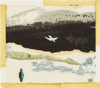 Scottish 1893-1980 -  Snow Eagle - Charles Higgins