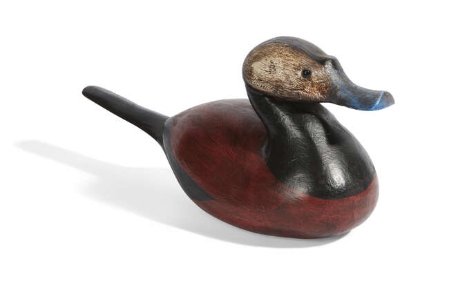 British b.1939 -  Ruddy Duck ;  painted wood by Guy Taplin, 1939