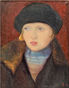 Young Lady wearing a Béret - Reinhold Zulkowski