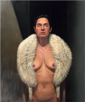 Woman with Fur - Aris Kalaizis
