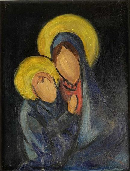 madonna and child abstract
