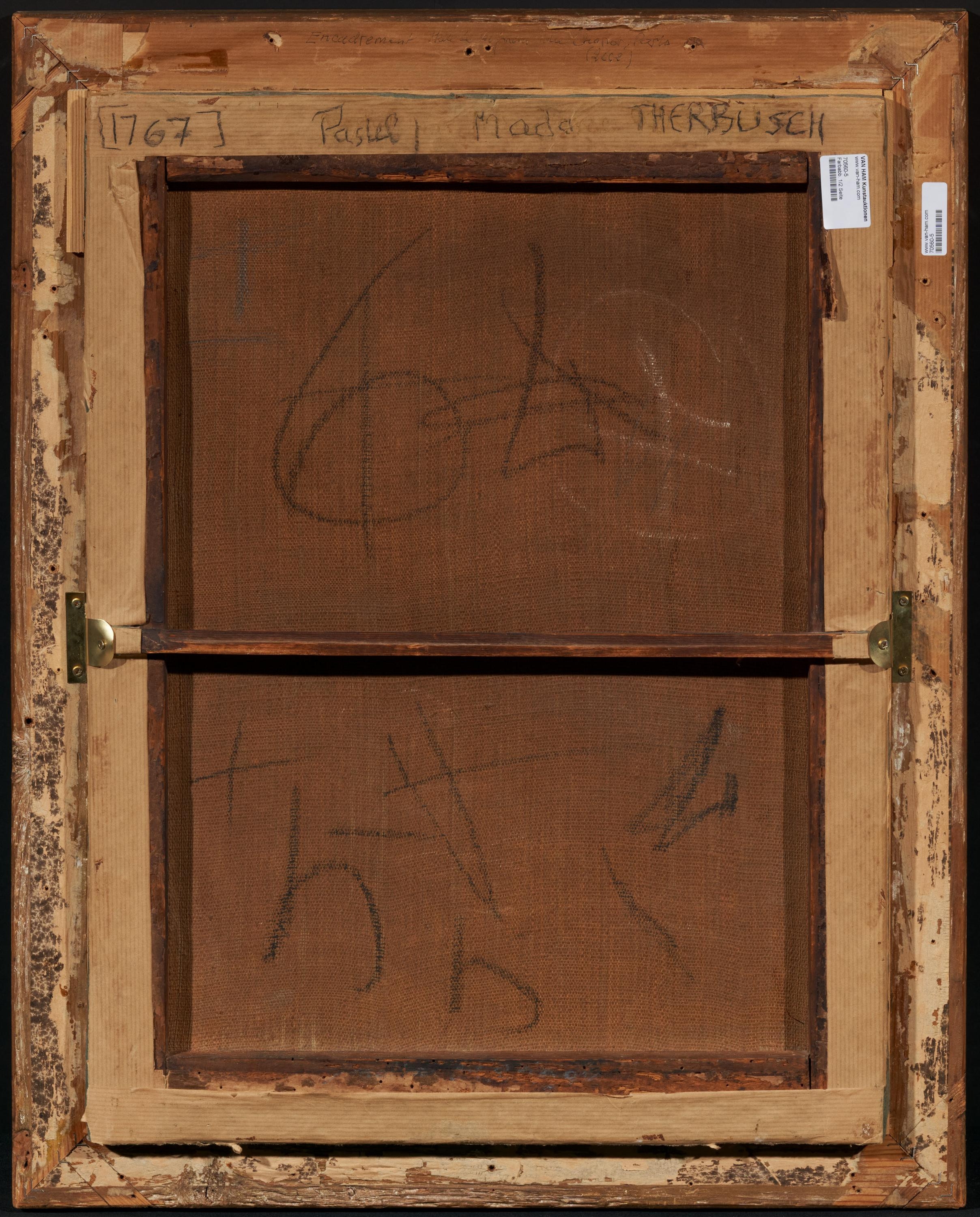 Artwork by Anna Dorothea Therbusch, Portrait of a Lady (the Dancer Anna Frederica Heinel?)., Made of Pastel on paper