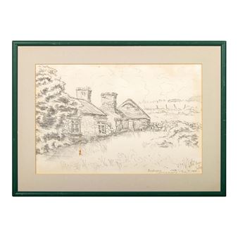 Landscape with a house in Ardbear Bay, Vonnemara, Ireland - John Williams Anthony