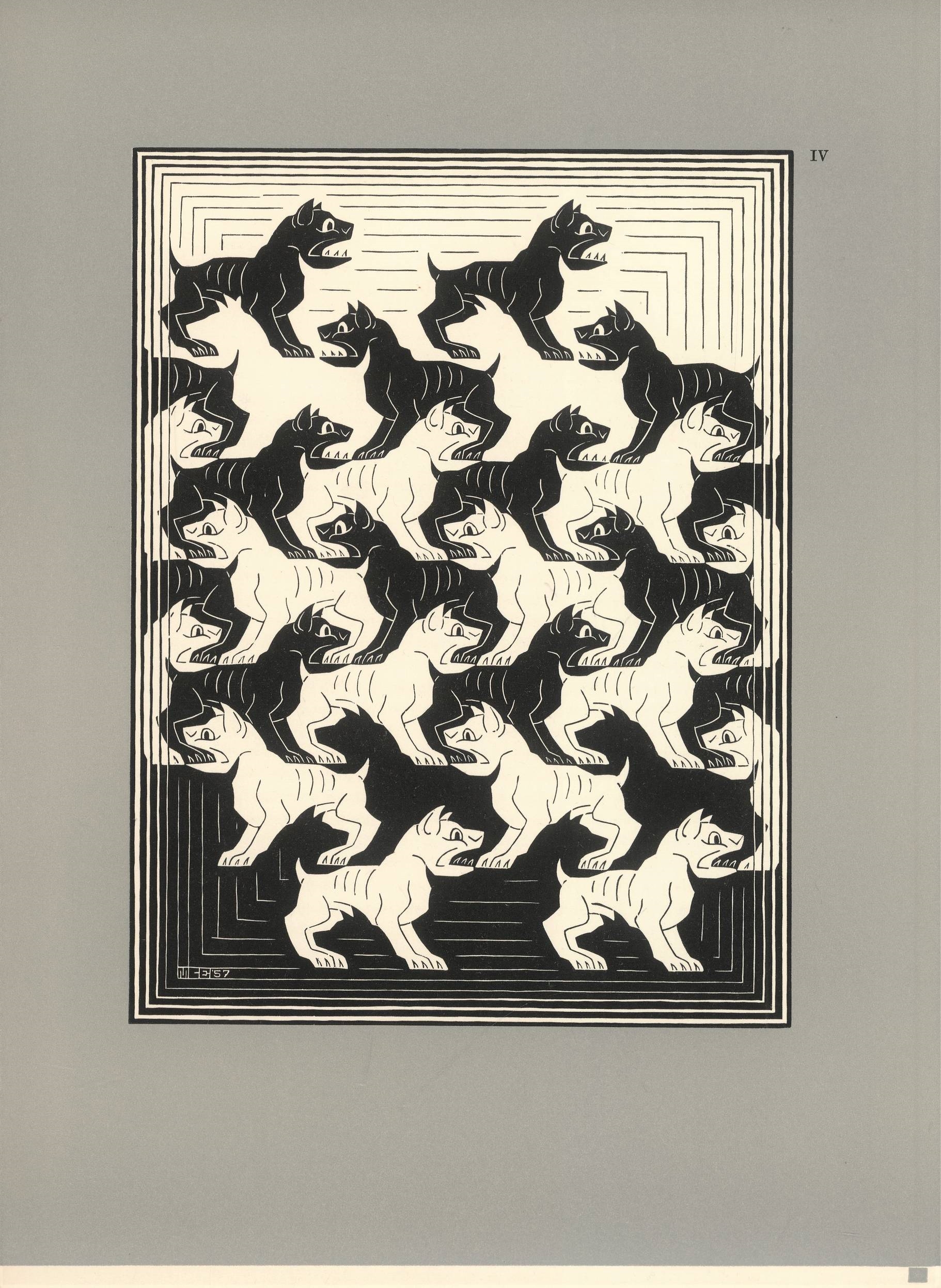 Regelmatige vlakverdeling IV by Maurits Cornelis Escher
