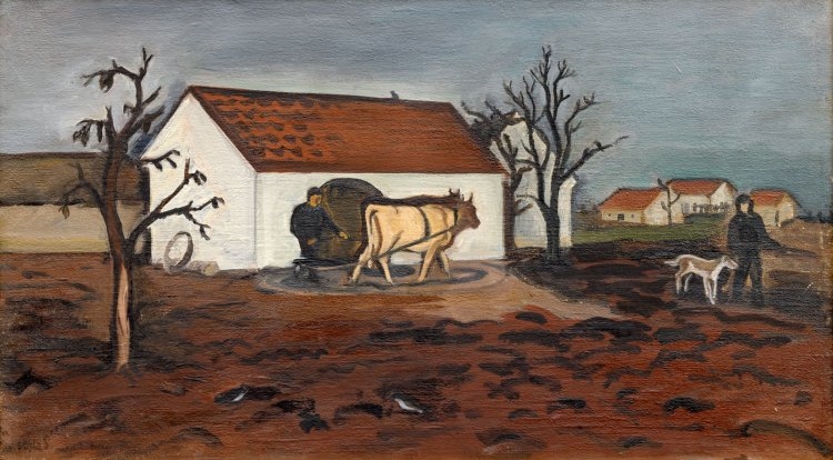 Artwork by Vojtěch Sedláček, Winter Day, Made of oil on canvas