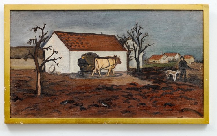 Artwork by Vojtěch Sedláček, Winter Day, Made of oil on canvas