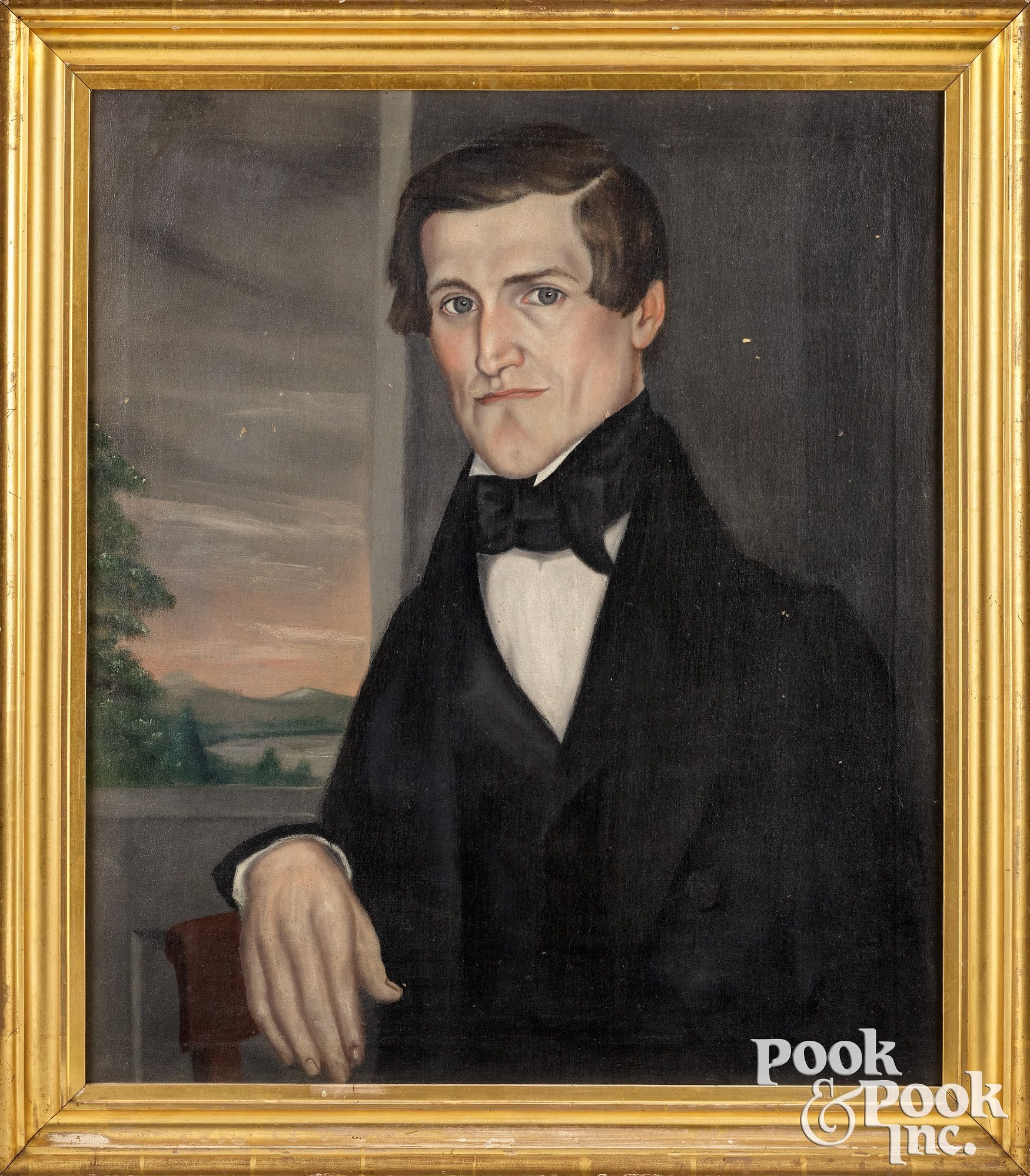 Artwork by Joseph Chase Rutherford, Portraits of Noah and Mary Eastman, Made of oil on canvas