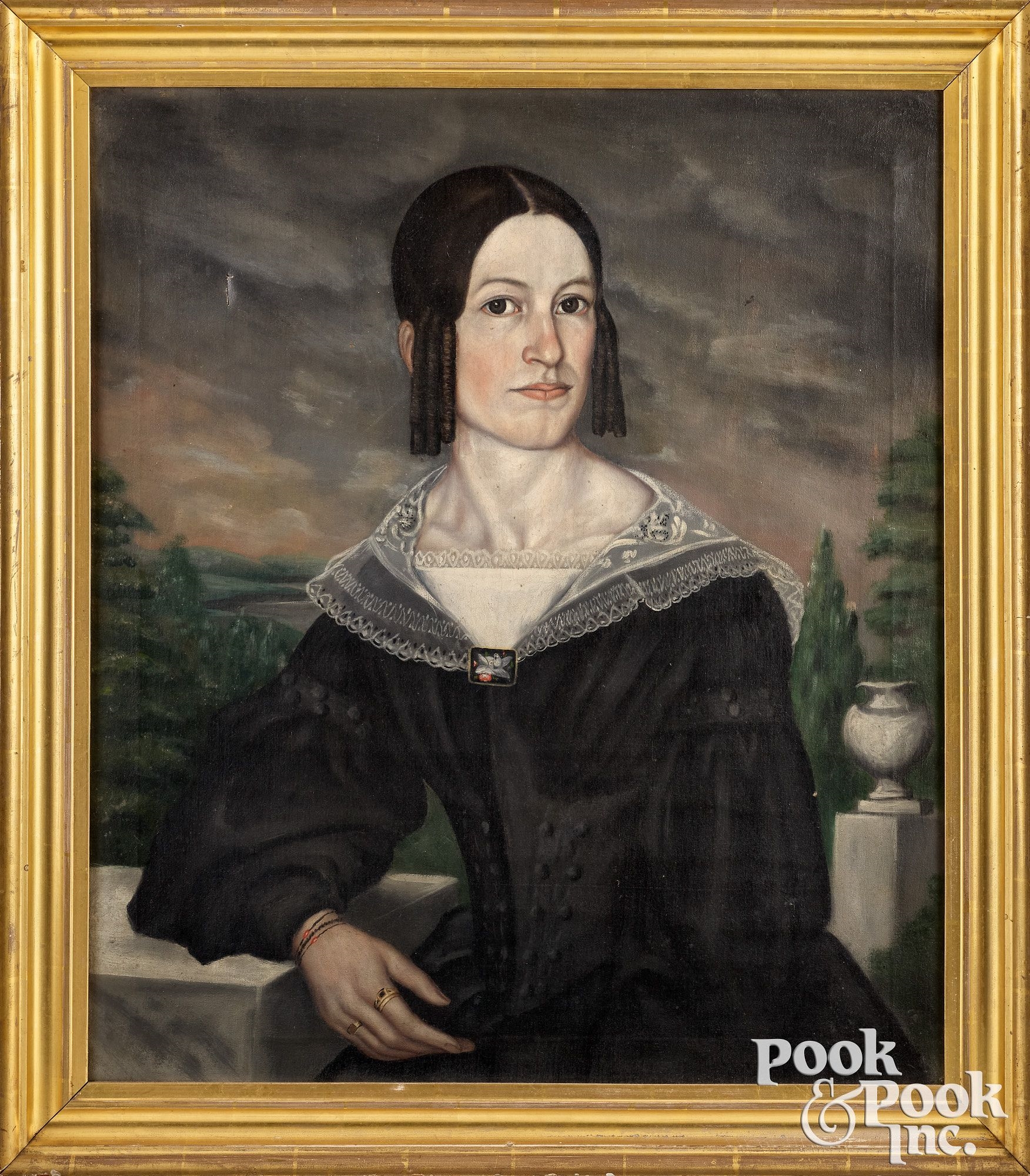 Artwork by Joseph Chase Rutherford, Portraits of Noah and Mary Eastman, Made of oil on canvas