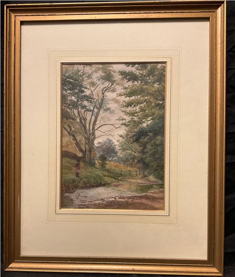 A stroll along the river, by Charles Frederick Allbon