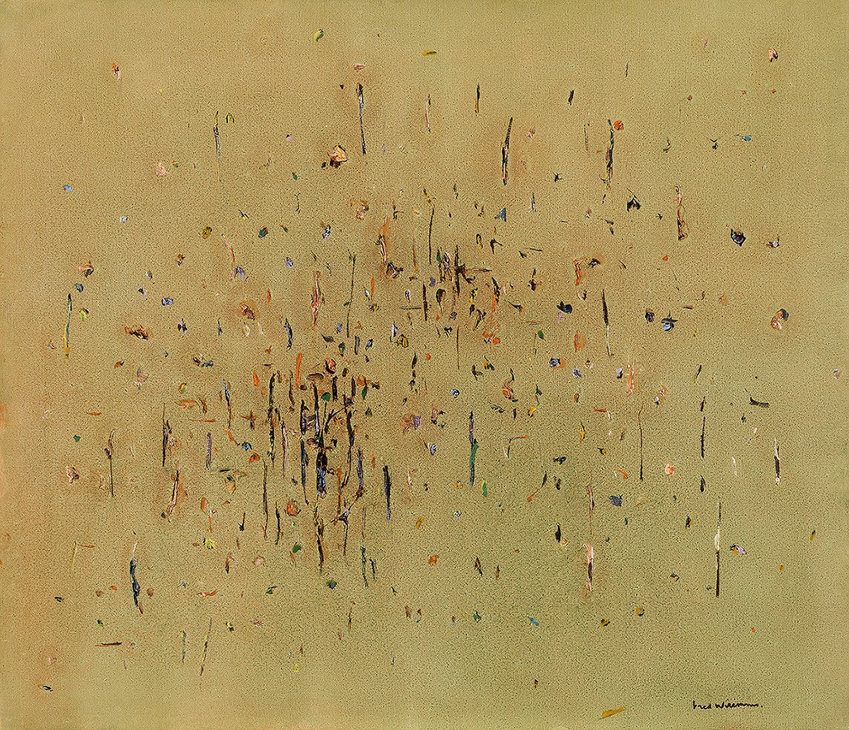 Artwork by Fred Williams, Green Landscape You Yangs, Made of oil on canvas