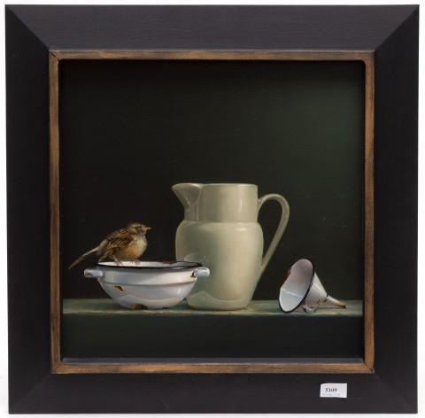 Artwork by Marian Van Der Sanden, Hier valt niets te halen, Made of board