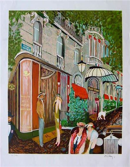 Affiche D'exposition Ramon Dilley - Couple Années Folles à Deauville, Art Poster