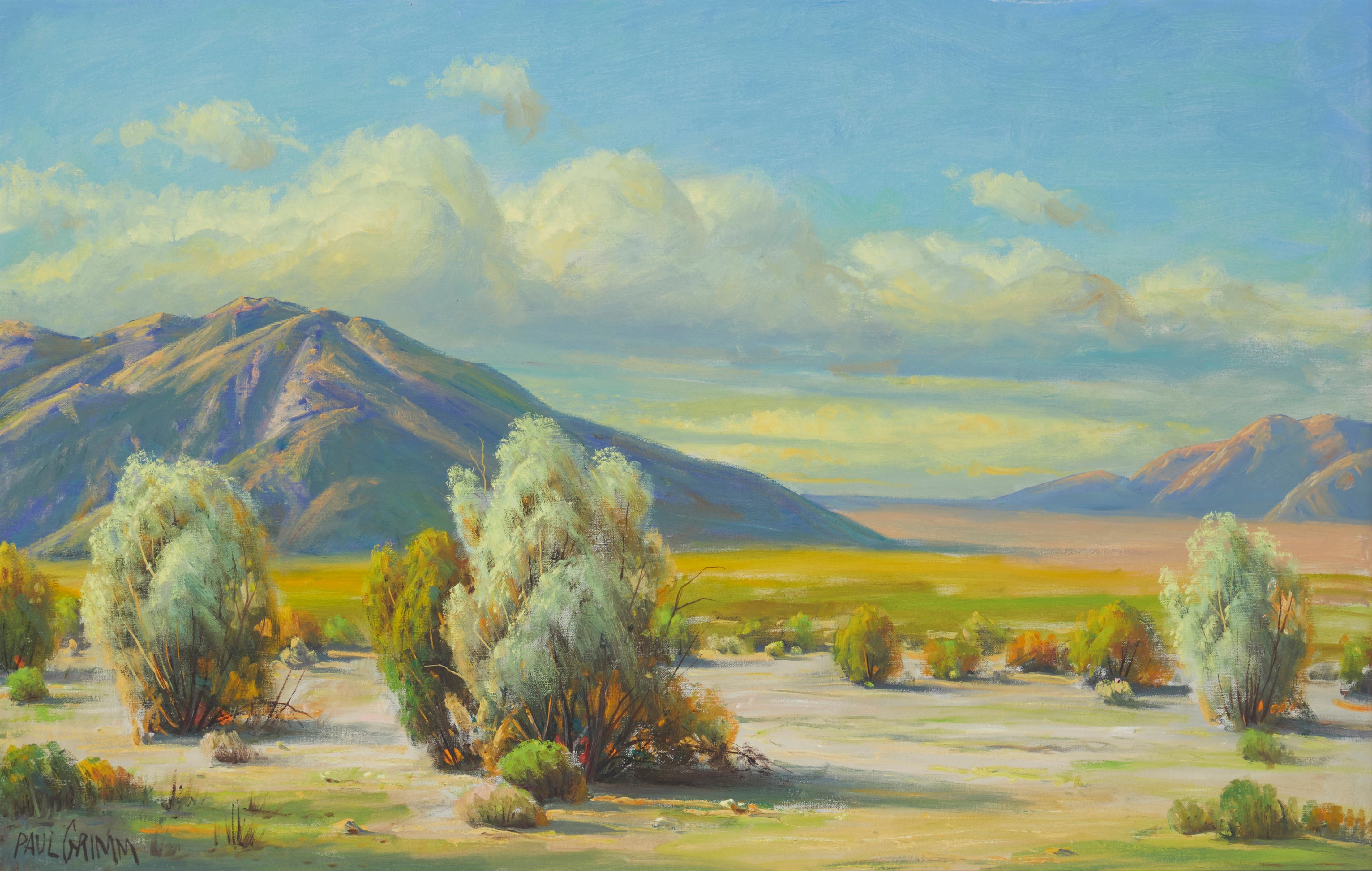 Artwork by Paul Grimm, "Sunny Smoke Trees,", Made of Oil on canvas