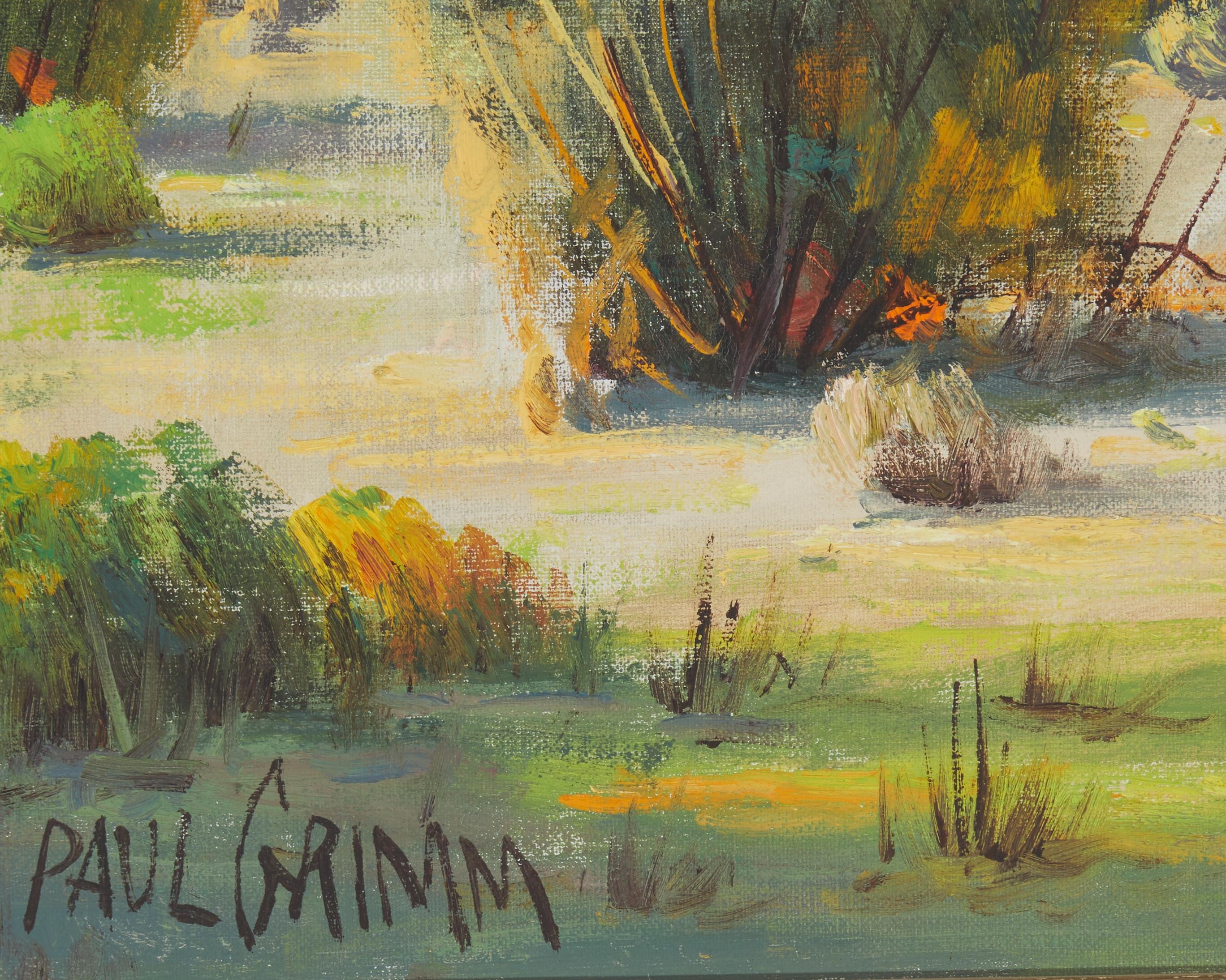 Artwork by Paul Grimm, "Sunny Smoke Trees,", Made of Oil on canvas