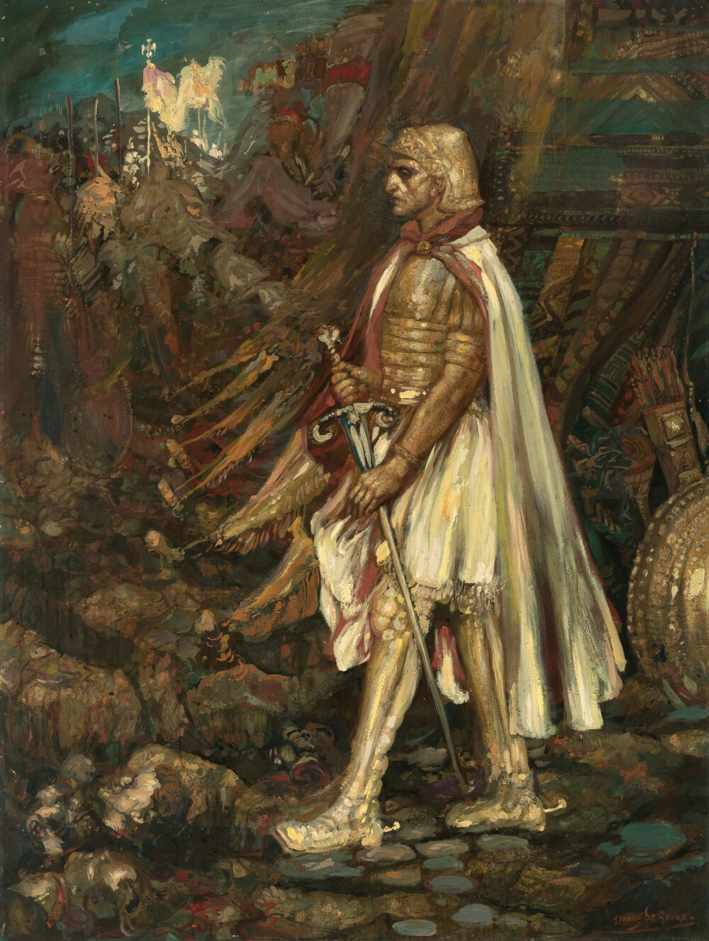 Henri Jules Charles Corneille de Groux | Hannibal crossing the Alps ...