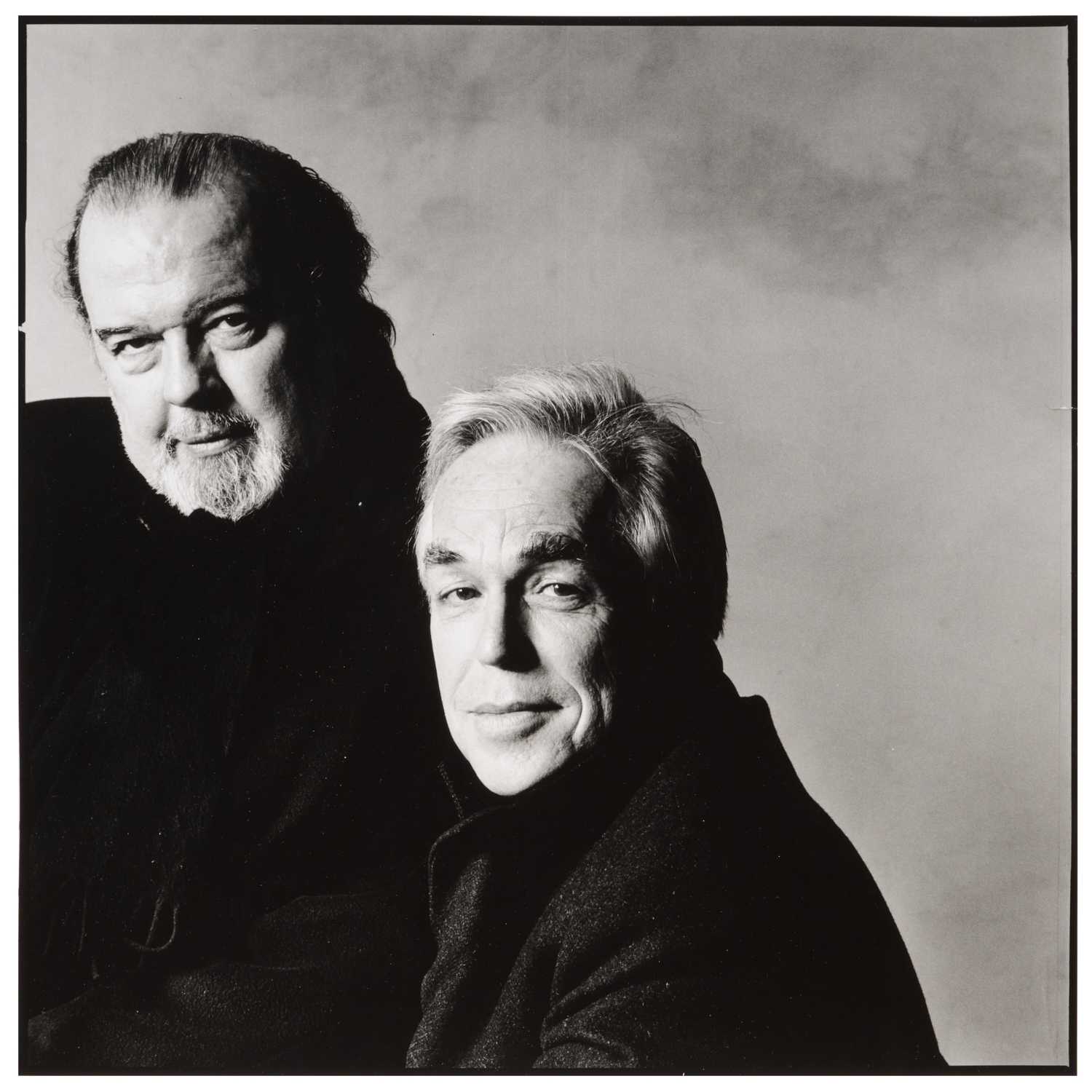 Artwork by Irving Penn, Portrait of Orson Welles and Peter Bogdanovich, Made of gelatin silver photograph