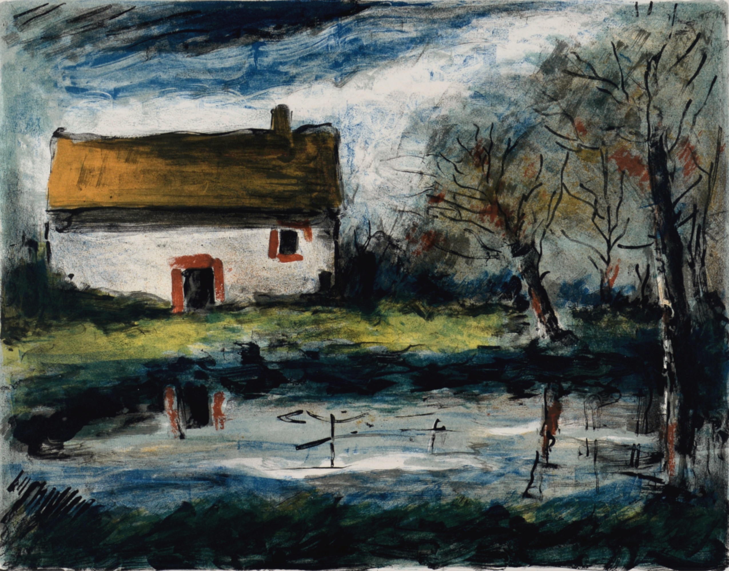 Paysage by Maurice de Vlaminck, circa 1955