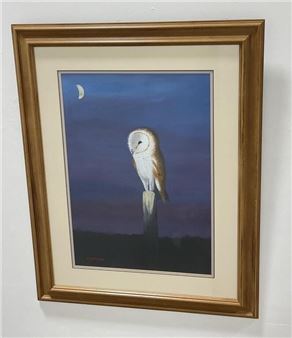 Simpson Barn Oil Painting on Paper - Simpson Barn