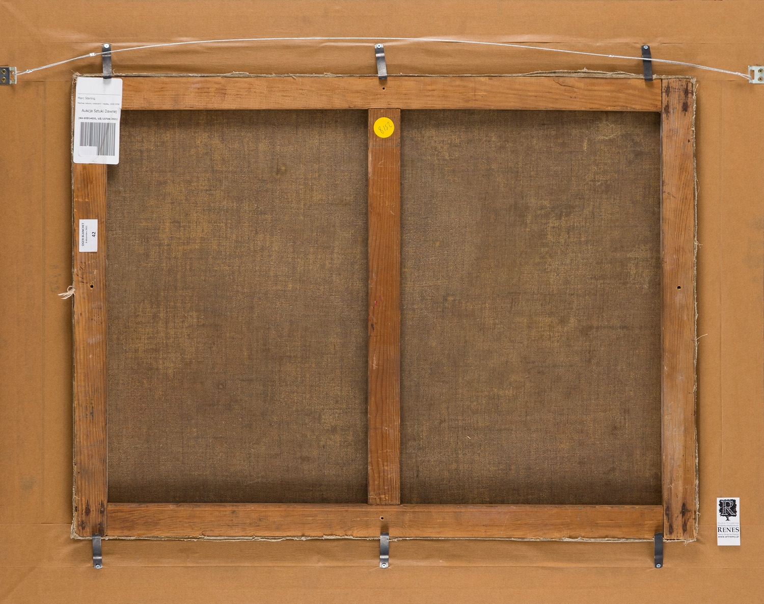 Artwork by Marc Sterling, Martwa natura z owocami i maska, Made of oil/canvas